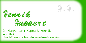 henrik huppert business card